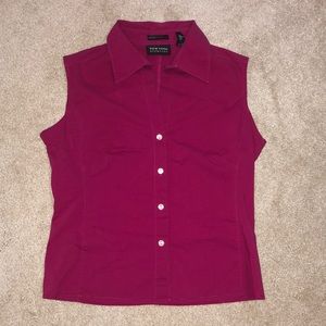 Women’s Sleeveless Button-Up Shirt